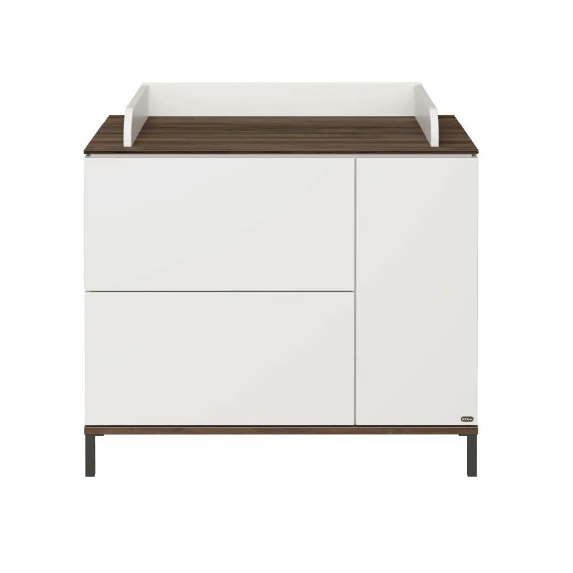 Paidi - Yuny 3 delige Babykamer Lovely Aliv Off white - Dark Walnut
