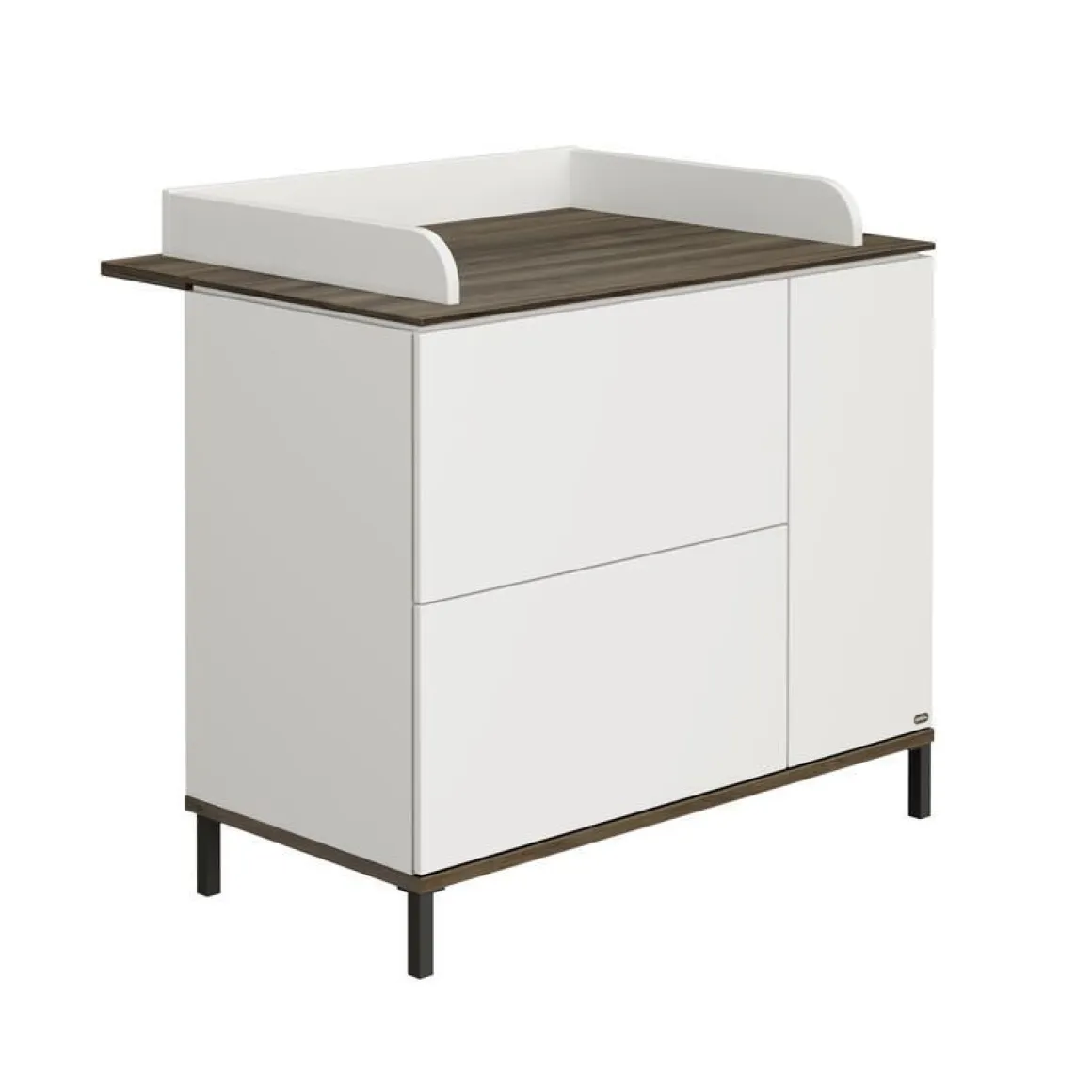 Paidi - Yuny 3 delige Babykamer Lovely Aliv Off white - Dark Walnut