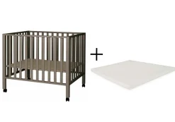Pericles Box Amy Taupe met Wielen en Boxmatras