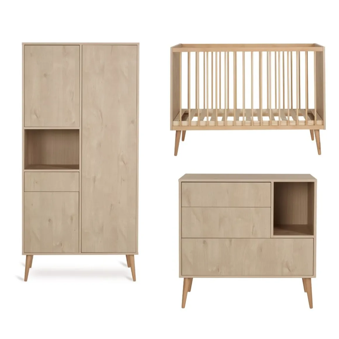 Quax 3 delige Babykamer Cocoon Natural Oak