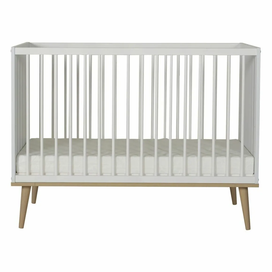 Quax Ledikant Flow White & Oak