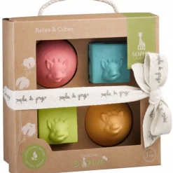 Sophie de Giraf So'pure Set van 2 Ballen en 2 Blokken