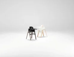 Stokke Steps Stoel Complete Set met Babyset en Tray – Black/Warm Brown