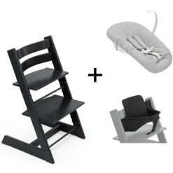 Stokke Tripp Trapp Black + Newborn Set