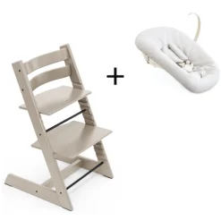 Stokke Tripp Trapp Cashmere Grey + Newborn Set Vanilla White