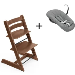 Stokke Tripp Trapp Oak Warm Brown + Newborn Set Anthracite