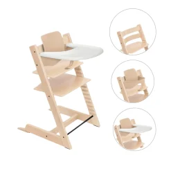 Stokke Tripp Trapp Stoel Bundel met BabySet² en Tray - Natural