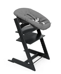 Stokke Tripp Trapp Stoel Bundel met BabySet² Black en Newborn Set Anthracite
