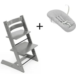 Stokke Tripp Trapp Storm Grey + Newborn Set