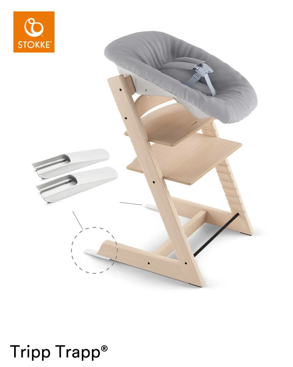 Stokke Tripp Trapp Storm Grey + Newborn Set