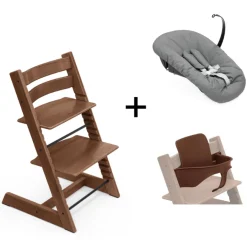 Stokke Tripp Trapp Warm Brown + Newborn Set Anthracite