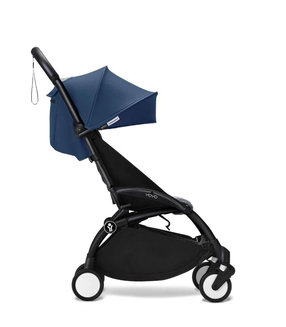 Stokke YOYO³ Kinderwagen Compleet met 0+ Newborn Pack Air France Blue– Black Frame