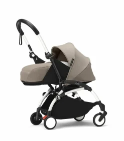 Stokke YOYO³ Kinderwagen Compleet met 0+ Newborn Pack Taupe – White Frame