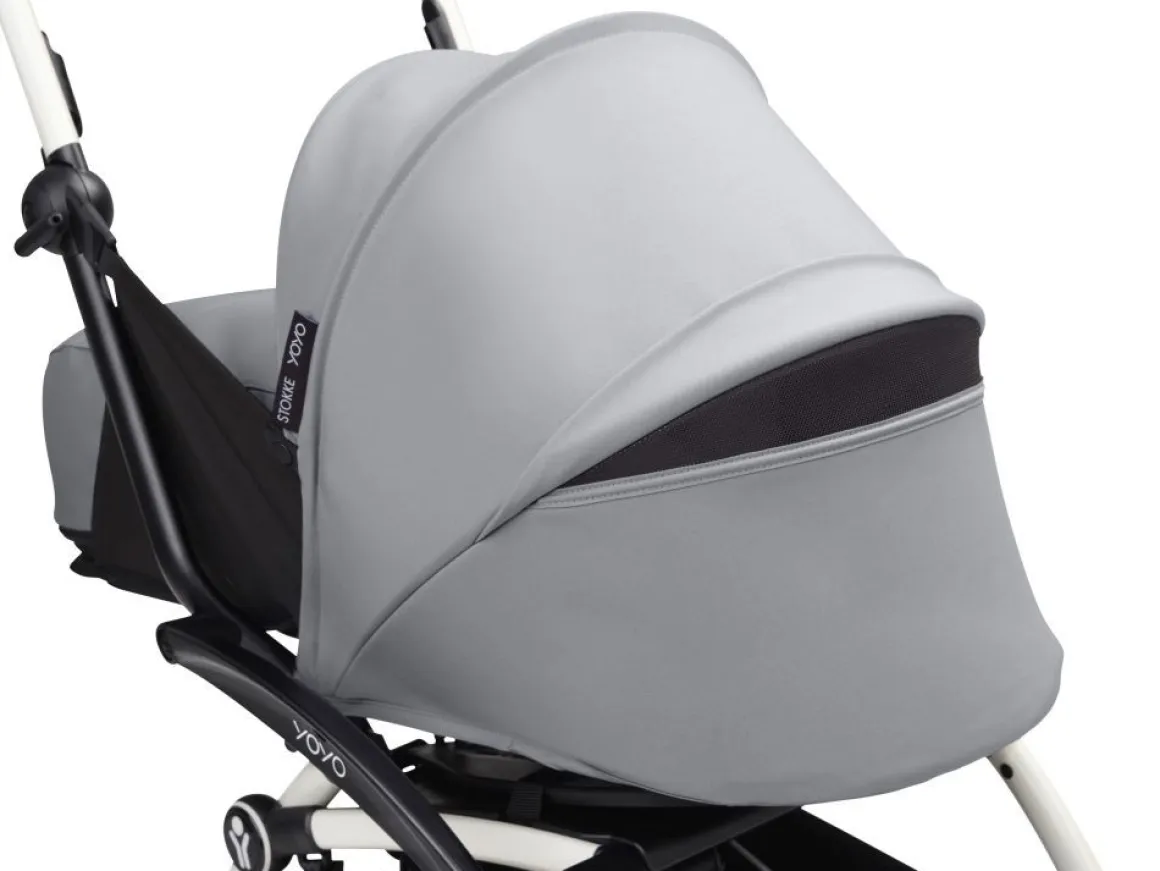 Stokke YOYO³ Kinderwagen Compleet met 0+ Newborn Pack Stone – White Frame