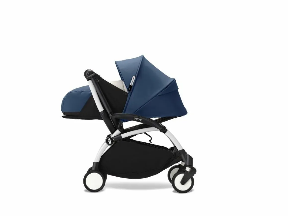 Stokke YOYO³ Kinderwagen Compleet met 0+ Newborn Pack Air France Blue – White Frame