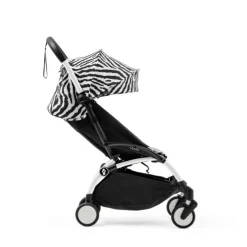 Stokke YOYO³ Kinderwagen Compleet Zebra met 0+ Newborn Pack Black – White Frame