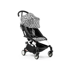 Stokke YOYO³ Kinderwagen Compleet Zebra met 0+ Newborn Pack Black – White Frame