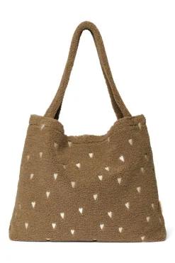 Studio Noos Mom Bag Teddy Hearts Brown
