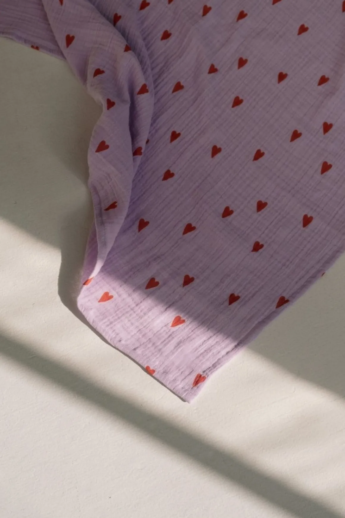 Studio Noos Swaddle Hearts Lilac 120 x 120