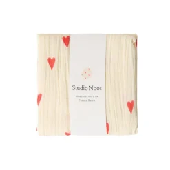 Studio Noos Swaddle Hearts Neutral 70 x 70