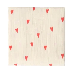 Studio Noos Swaddle Hearts Neutral 120 x 120