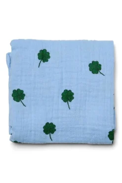 Studio Noos Swaddle Light Blue Clover 70 x 70