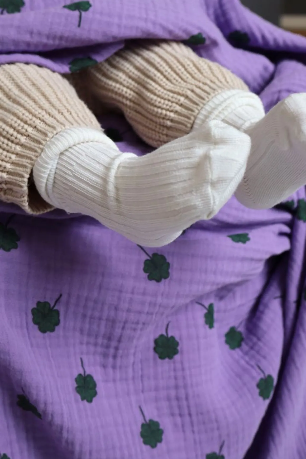 Studio Noos Swaddle Purple Clover 120 x 120