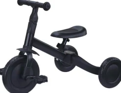 Topmark 4-in-1 Driewieler / Loopfiets Kaya Zwart